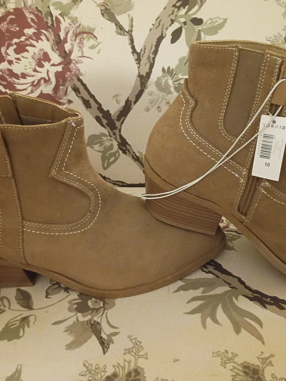 Tan Suede Ankle Boots - torrid 10w 10 Wide